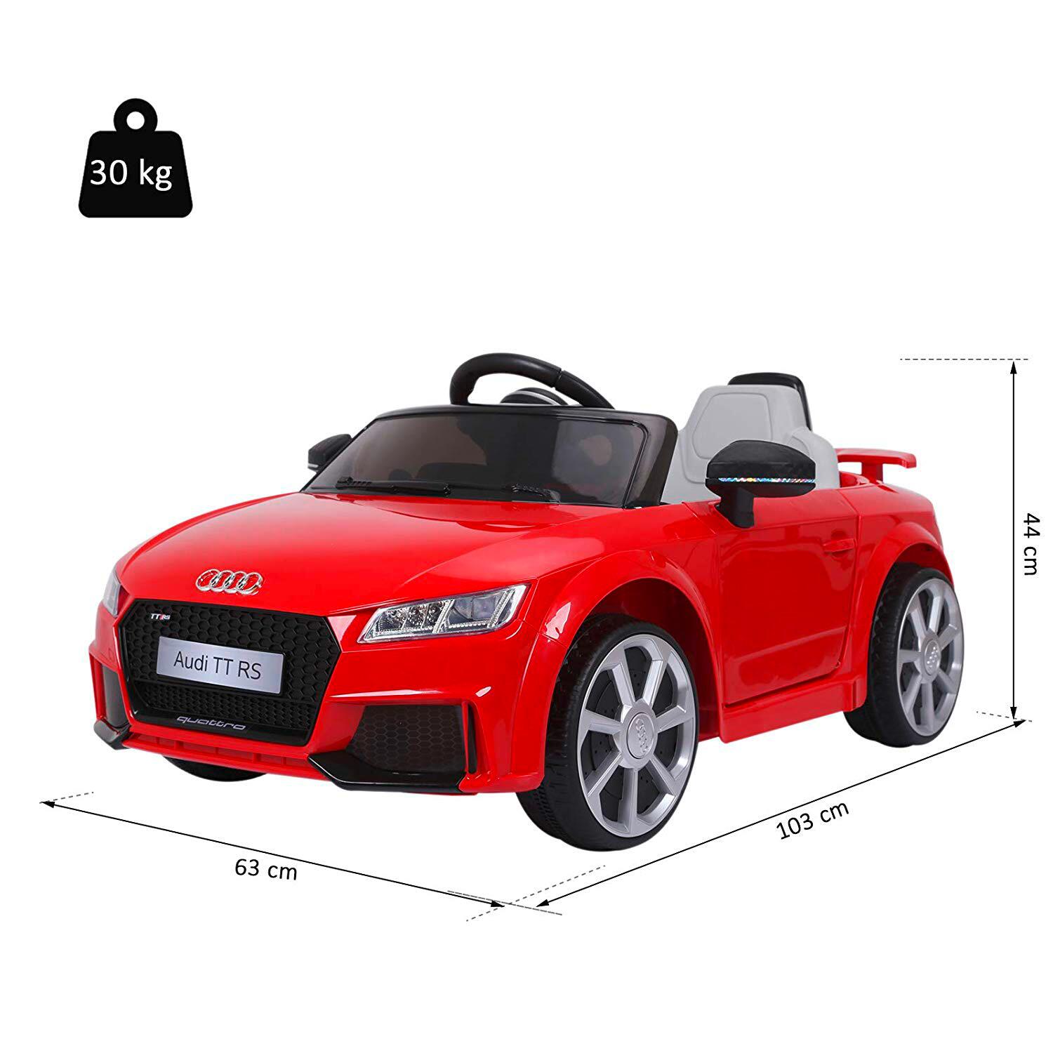 HOMCOM Kinder-Elektroauto Audi TT RS rot B/H/L: ca. 63x44x103 cm