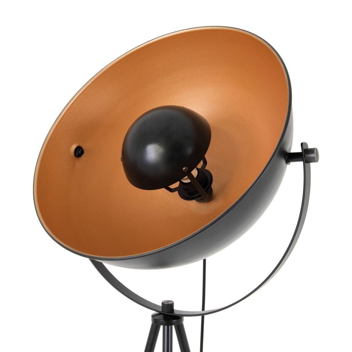 Näve Leuchten Stehleuchte gold schwarz Metall B/H/T/D: ca. 55x150x55x55 cm E27 1 Brennstellen