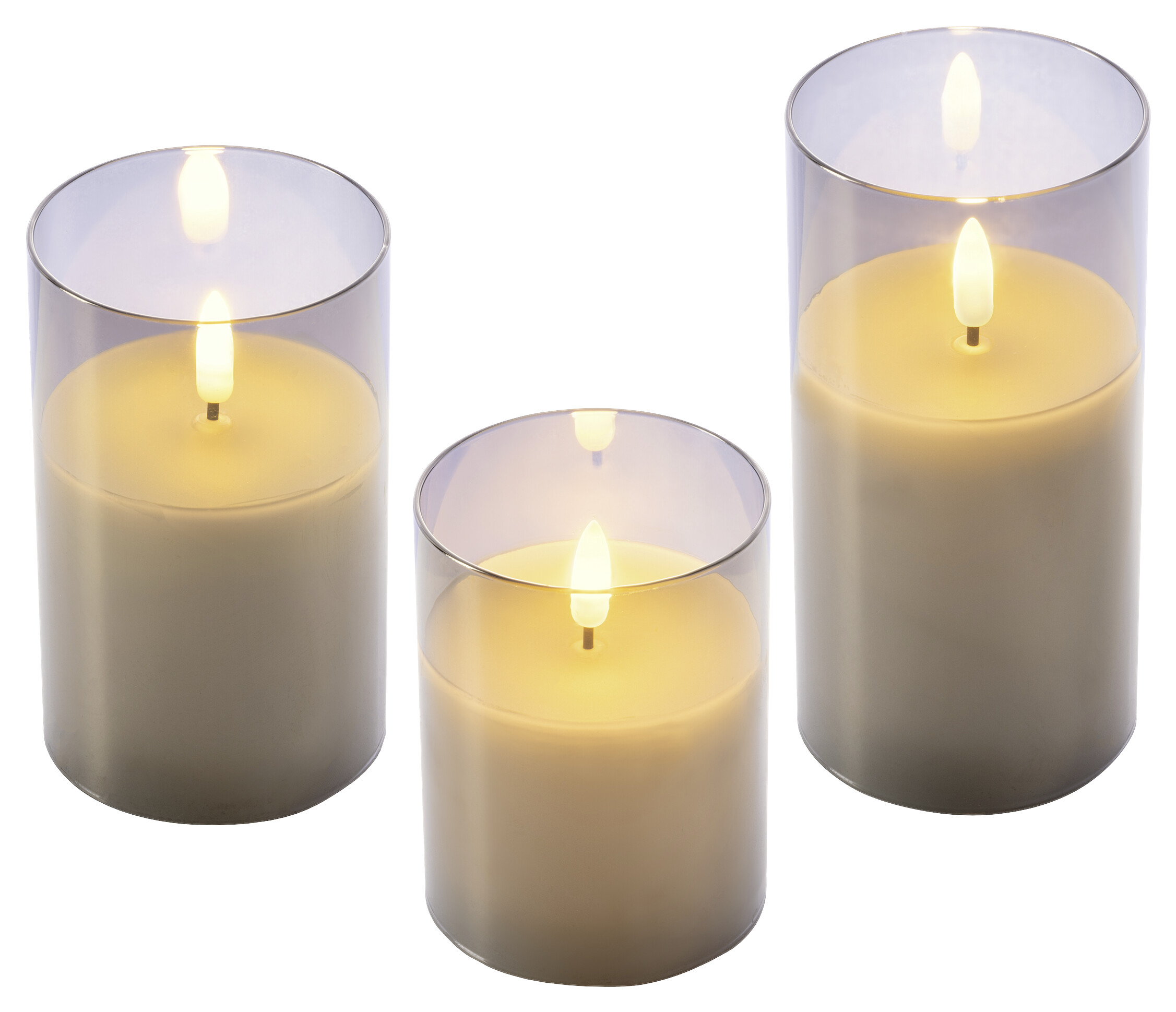 LED-Kerzen 3er Set warmweiß