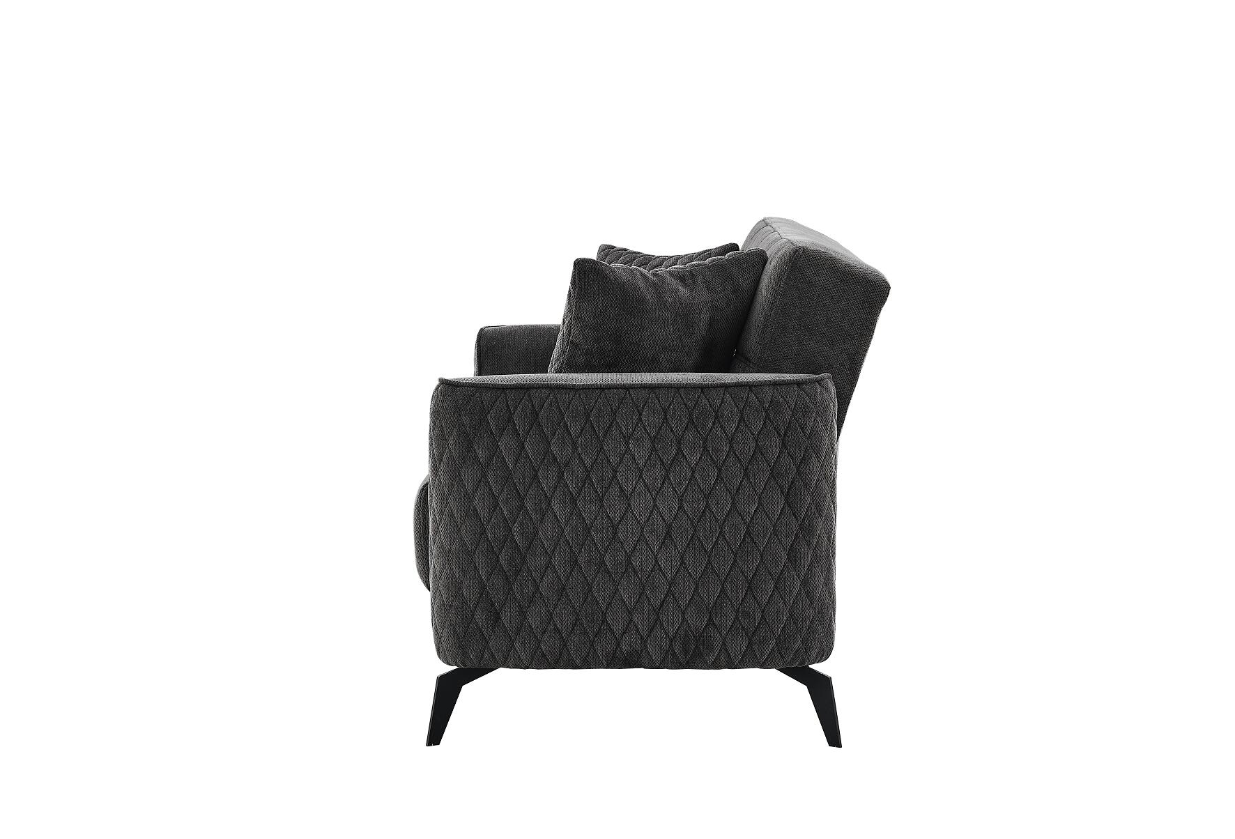 Sofa 3-2-1 Lendor grau Webstoff