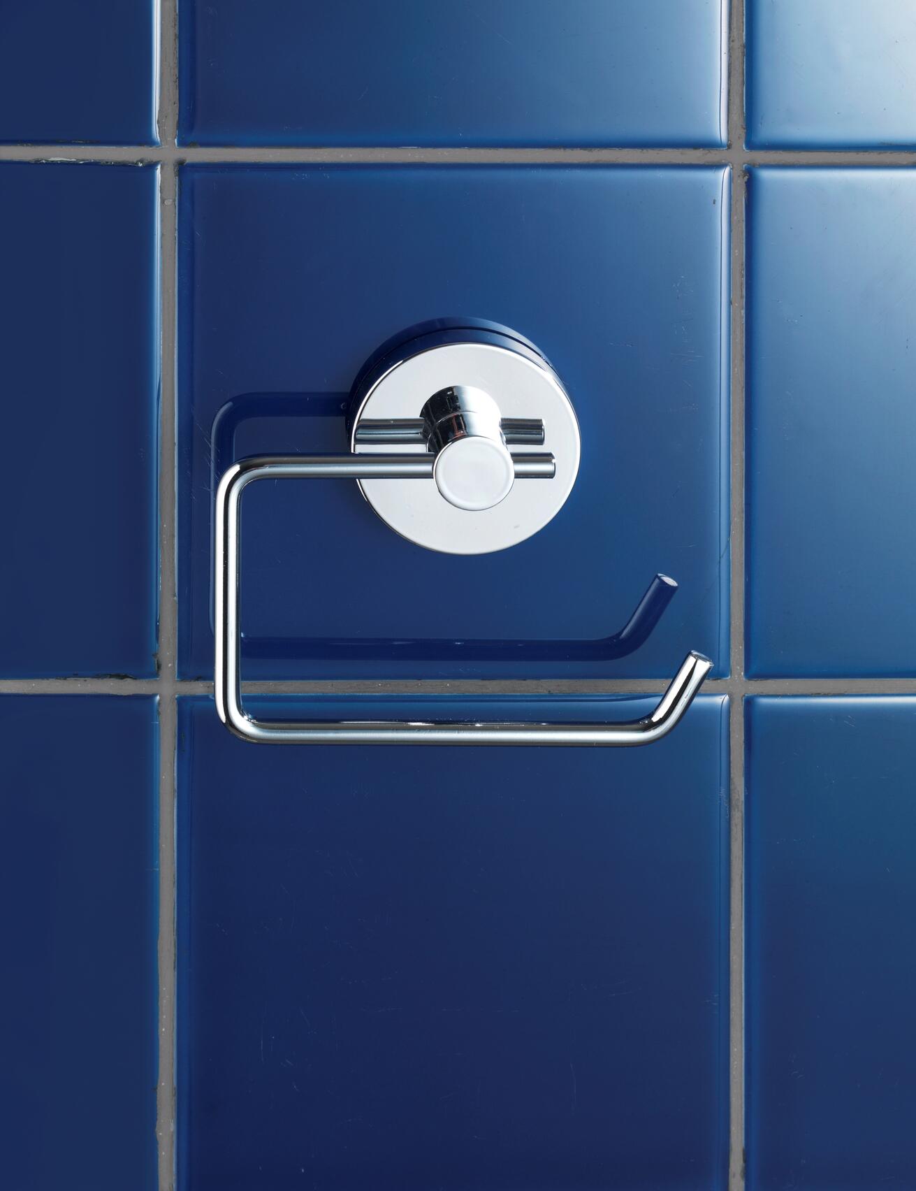 Toilettenpapierhalter Chrom Stahl B/H/L: ca. 13,5x10,5x3,7 cm