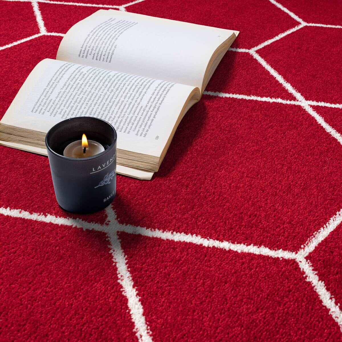 Sanat Teppich Trellis rot B/L: ca. 140x200 cm