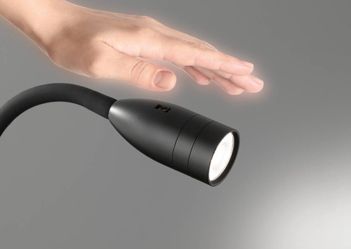 Fischer & Honsel LED-Wandspot 30170 schwarz Metall B/H/T: ca. 4x61x4 cm 1 Brennstellen