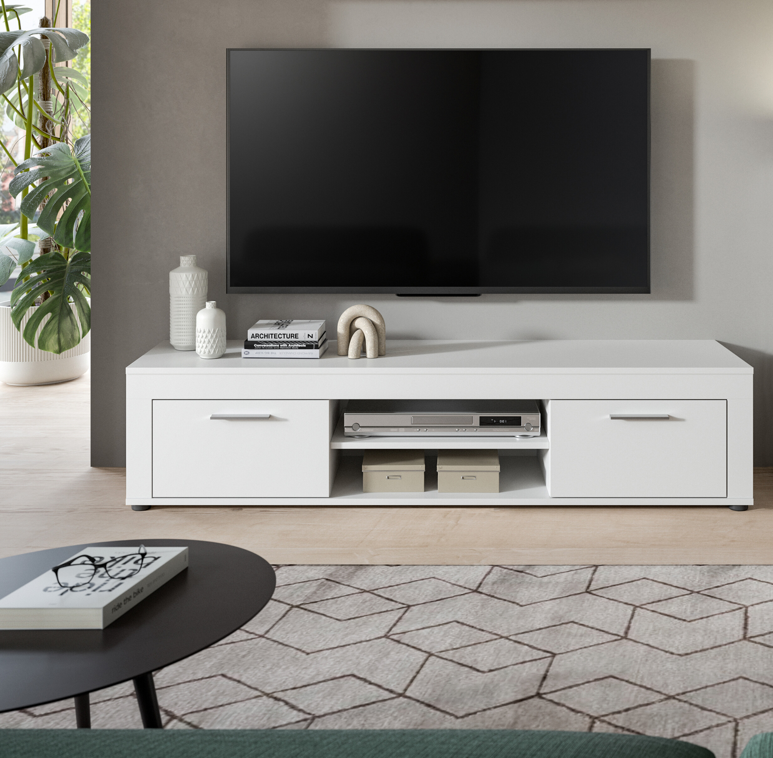 Lowboard Jam weiß B/H/T: ca. 160x37x40 cm Lowboard Jam weiß B/H/T: ca. 160x37x40 cm