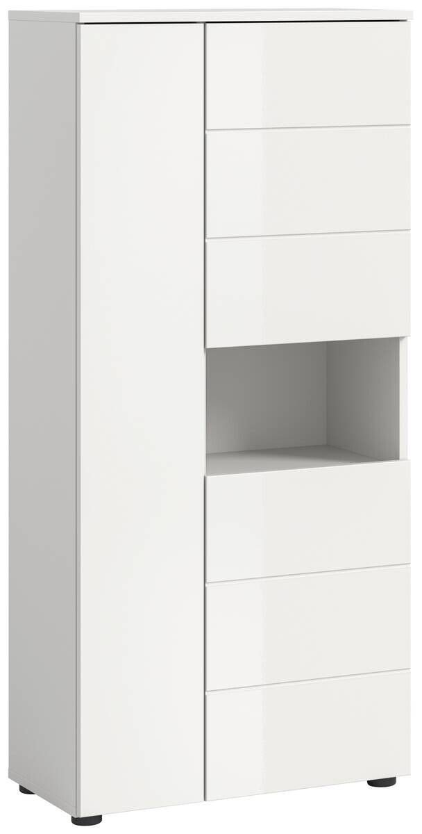 Badhochschrank VIRA weiß weiß Hochglanz B/H/T: ca. 60x133x34 cm