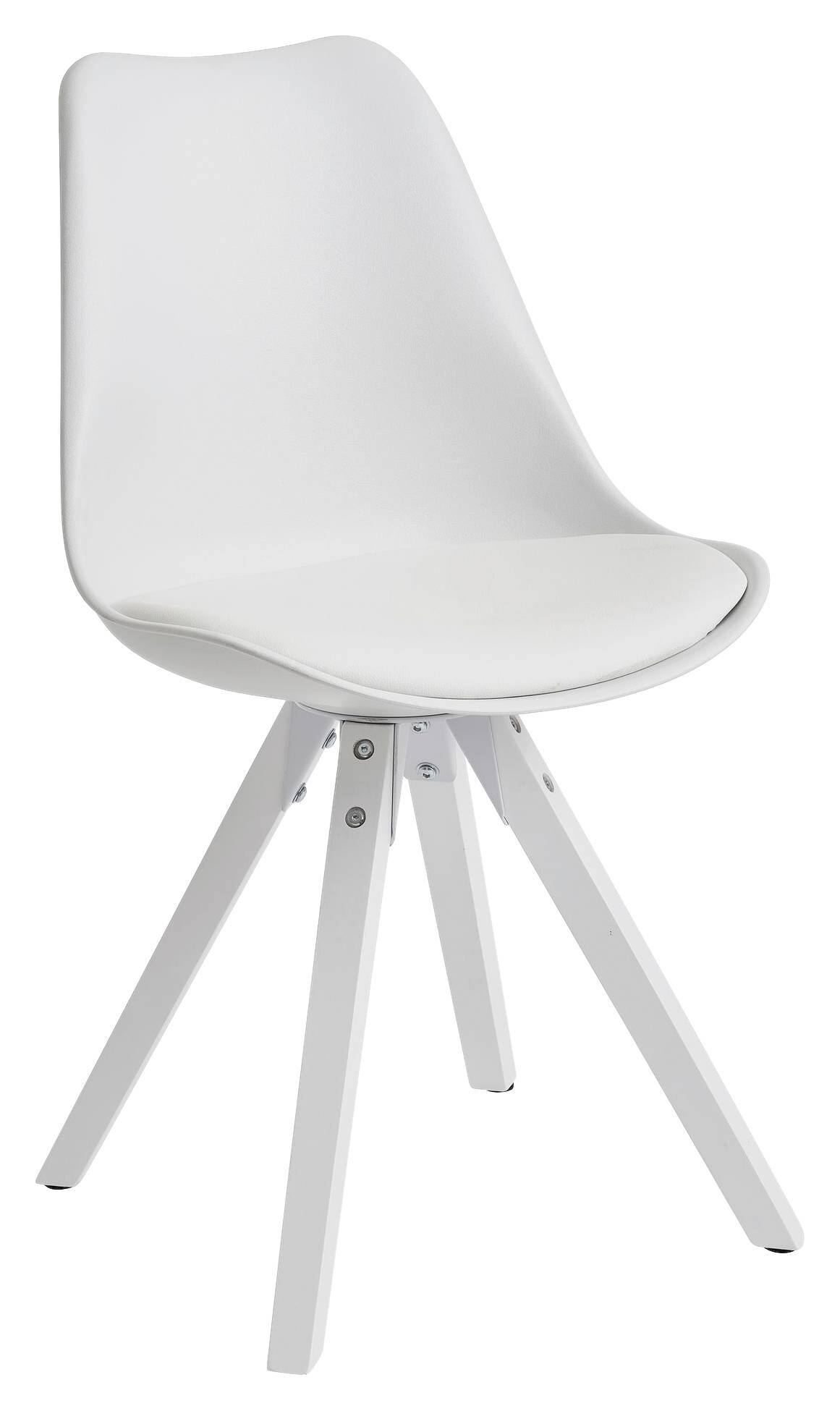 Stuhl 2er-Set. weiß B/H/T: ca. 49x87x52 cm