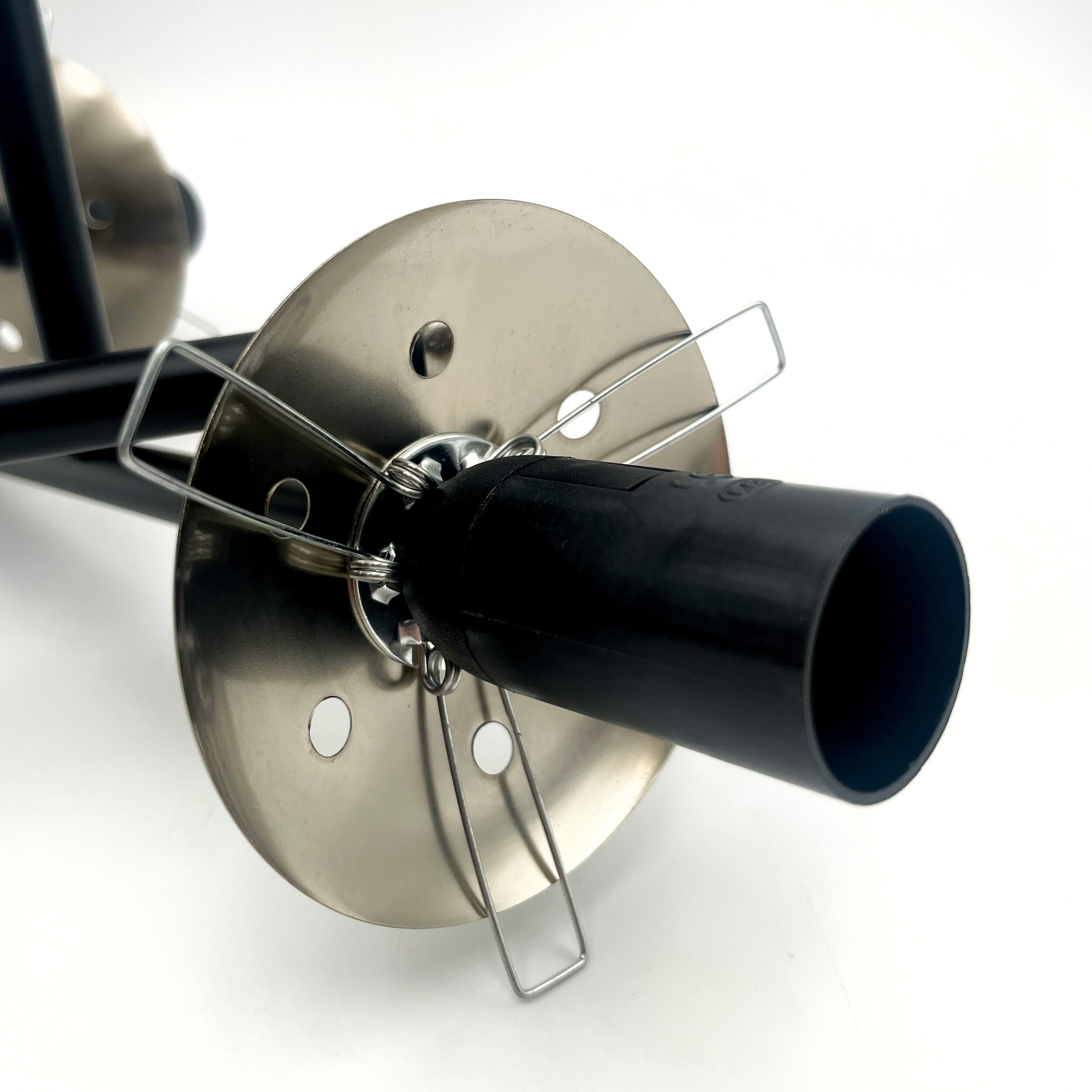 Lamkur Deckenleuchte Malena Chrom schwarz Glas Stahl B/H/L: ca. 39x19x39 cm E14 3 Brennstellen