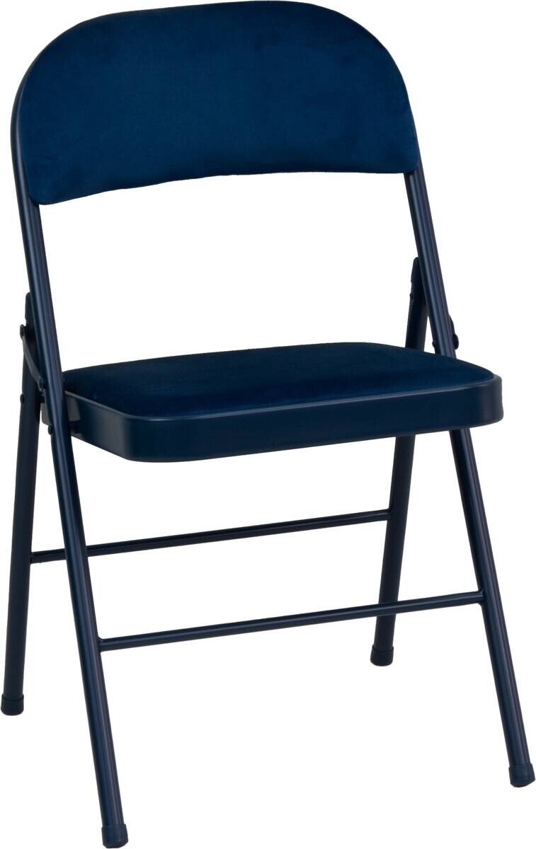 Klappstuhl Sören blau Samtoptik B/H/T: ca. 46,5x79x47 cm