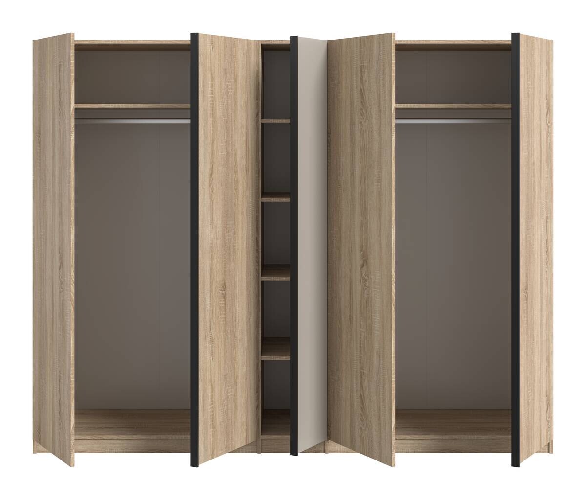 Kleiderschrank OAKLAND Eiche Sonoma Nachbildung Cashmere B/H/T: ca. 230x183x53 cm