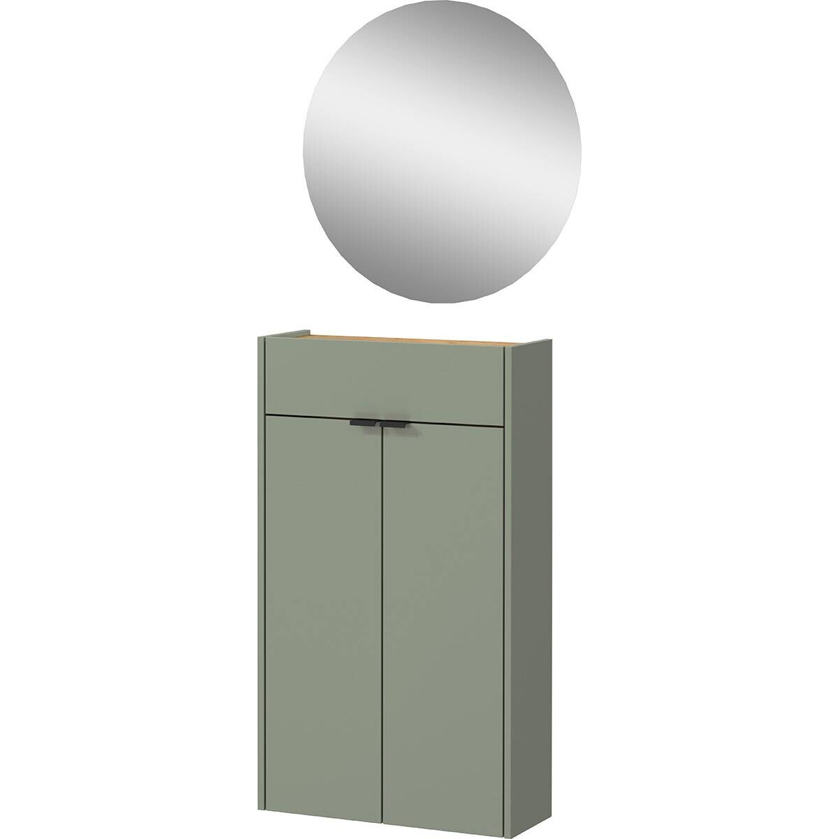 Garderobe 7936-629 grün Eiche Navarra Nachbildung B/H/T: ca. 56x200x22 cm