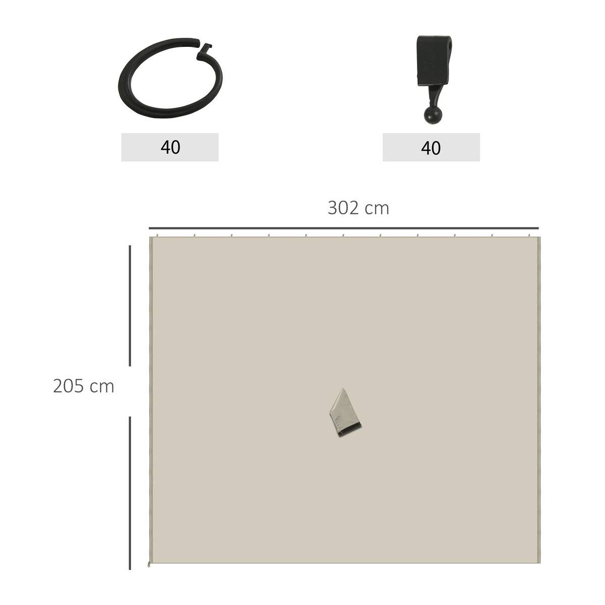 Outsunny Seitenwände