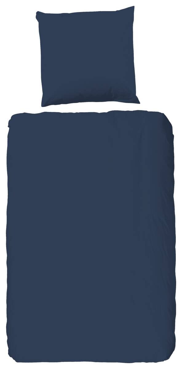 Baumwoll Bettwäsche Satin dunkelblau Baumwolle B/L: ca. 135x200 cm