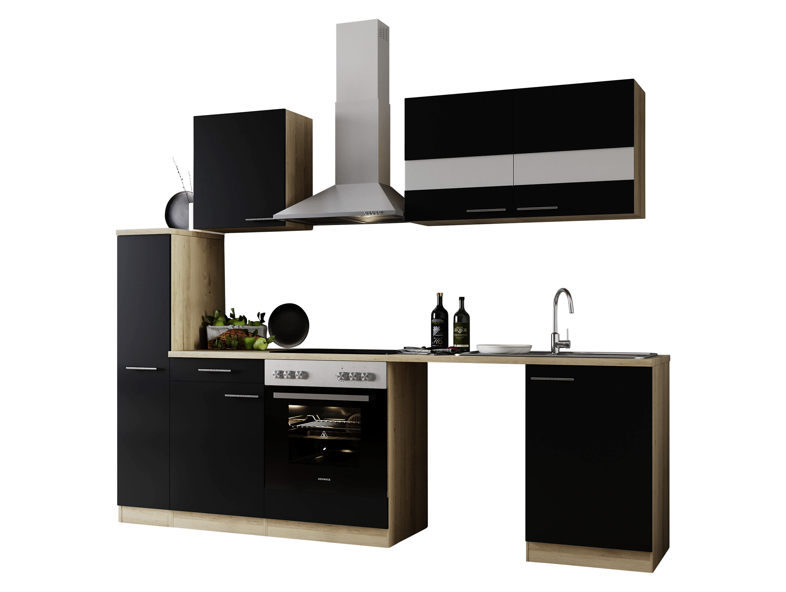 Respekta Küchenblock Merle weiß B/H/T: ca. 250x200x60 cm Respekta Küchenblock Merle weiß B/H/T: ca. 250x200x60 cm