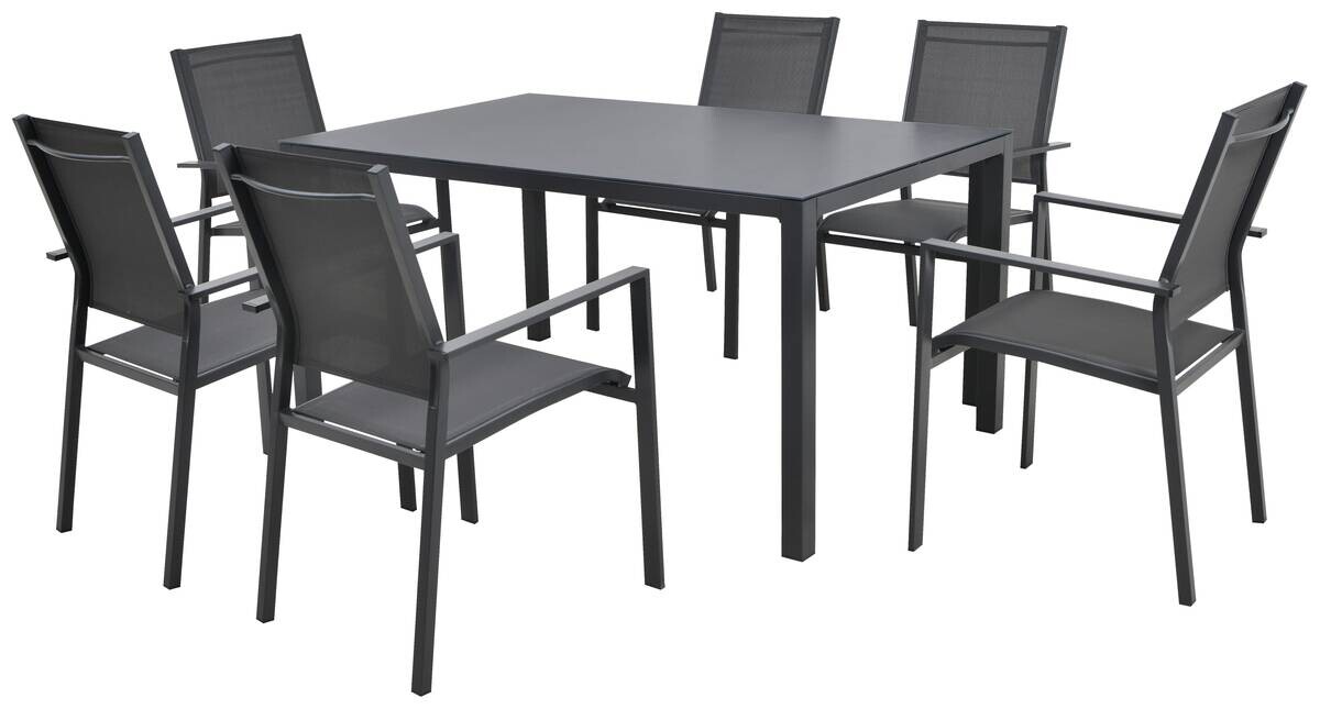 POCOline Gartensitzgruppe grau Stahl