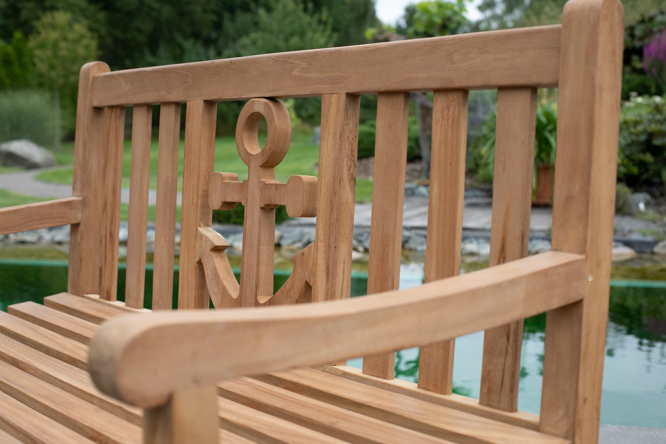 deVries Gartenbank Woodie natur Teakholz B/H/T: ca. 120x89x60 cm