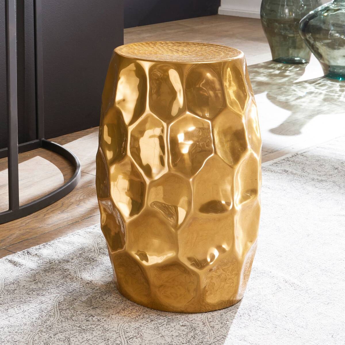 Beistelltisch gold Aluminium B/H/T: ca. 30x47x30 cm
