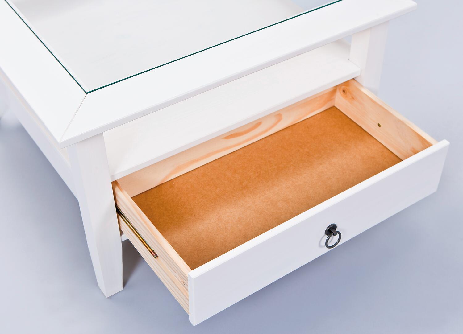 Inter Link Couchtisch Provence weiß Holz B/H/T: ca. 75x45x75 cm