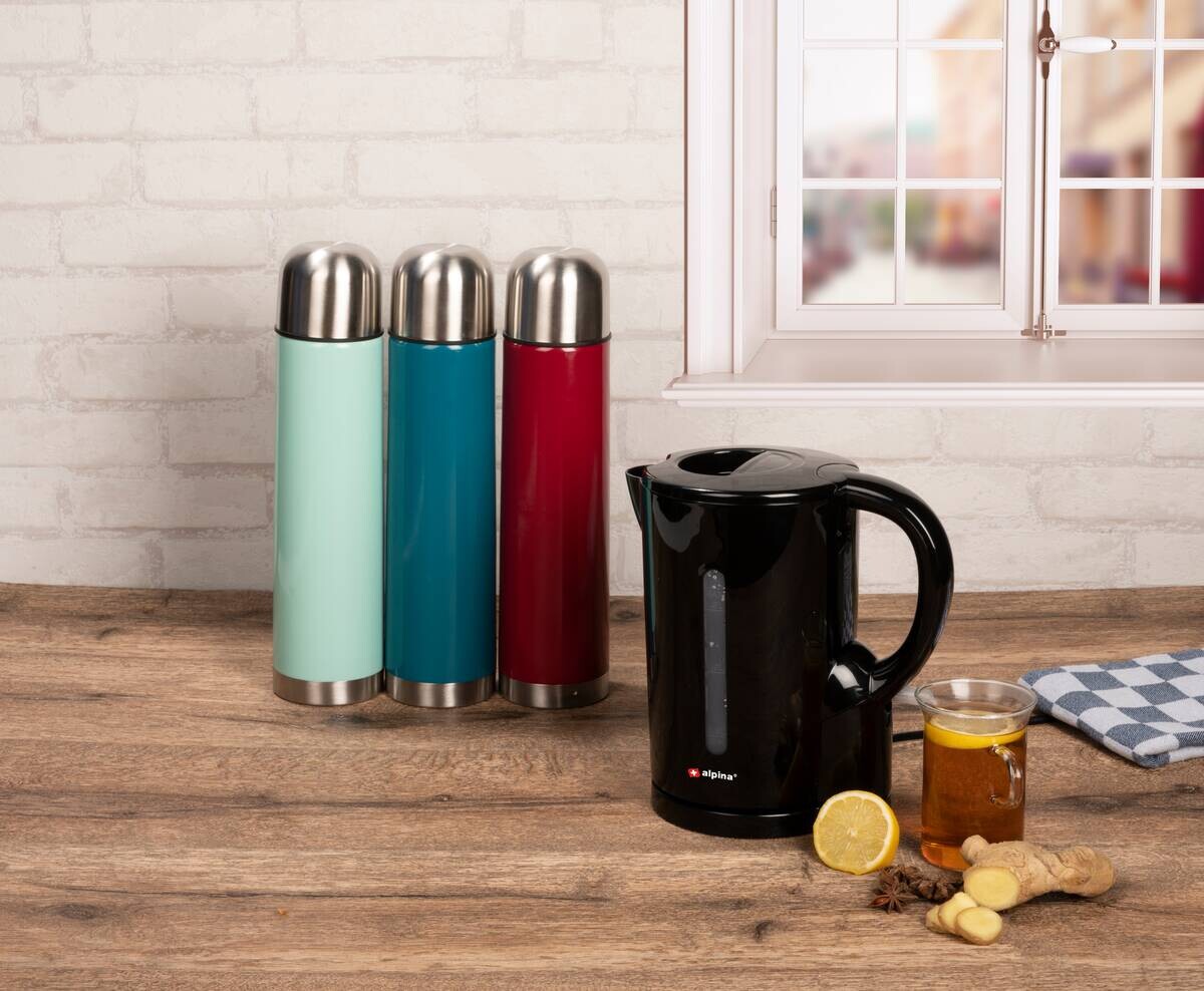 Wasserkocher schwarz Kunststoff B/H/L: ca. 17,1x20,8x17,1 cm ca. 1,7 l