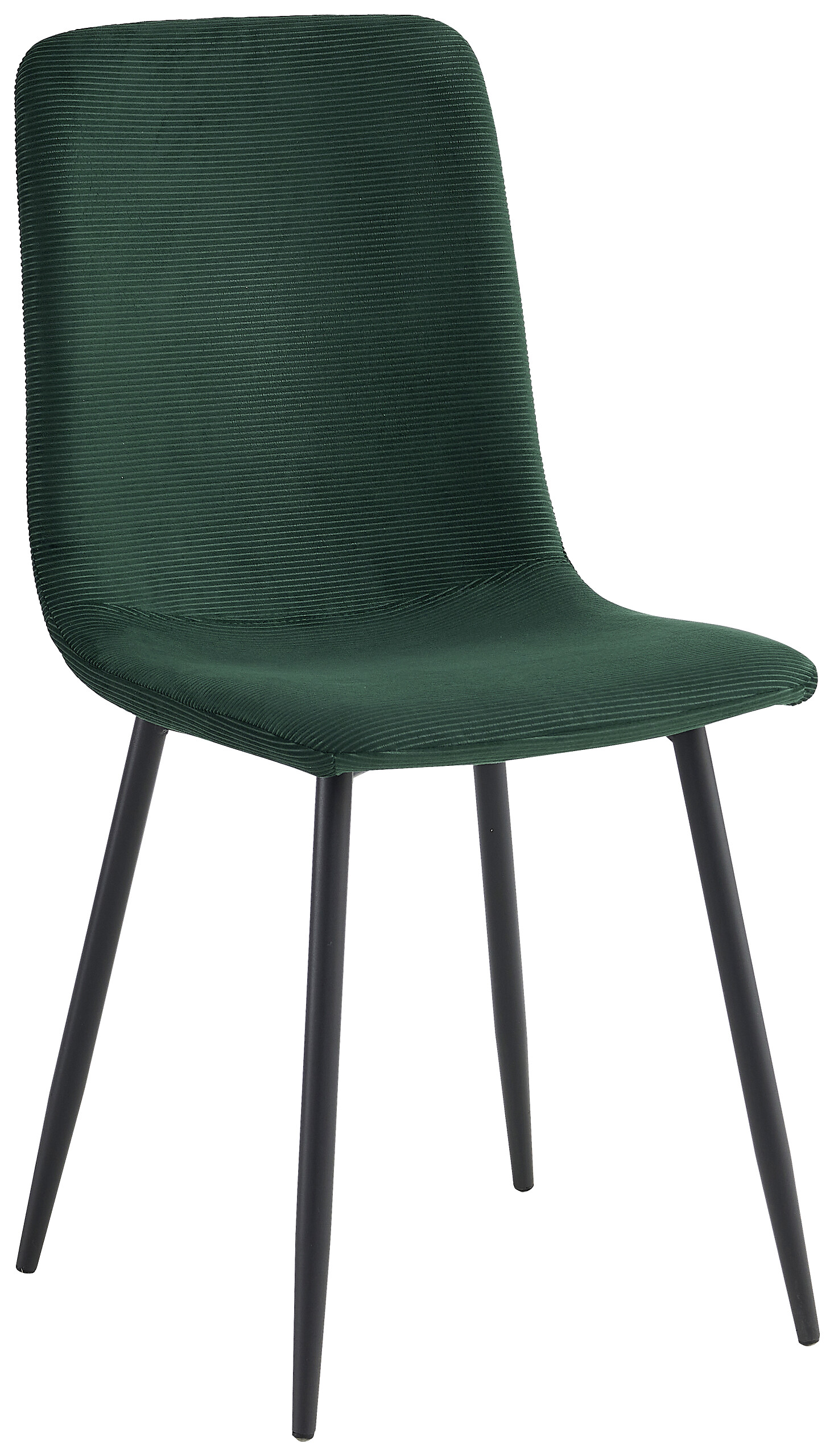 Stuhl Leipzig, 4er-Set moosgrün Metall Microfaser B/H/T: ca. 44x92x54 cm