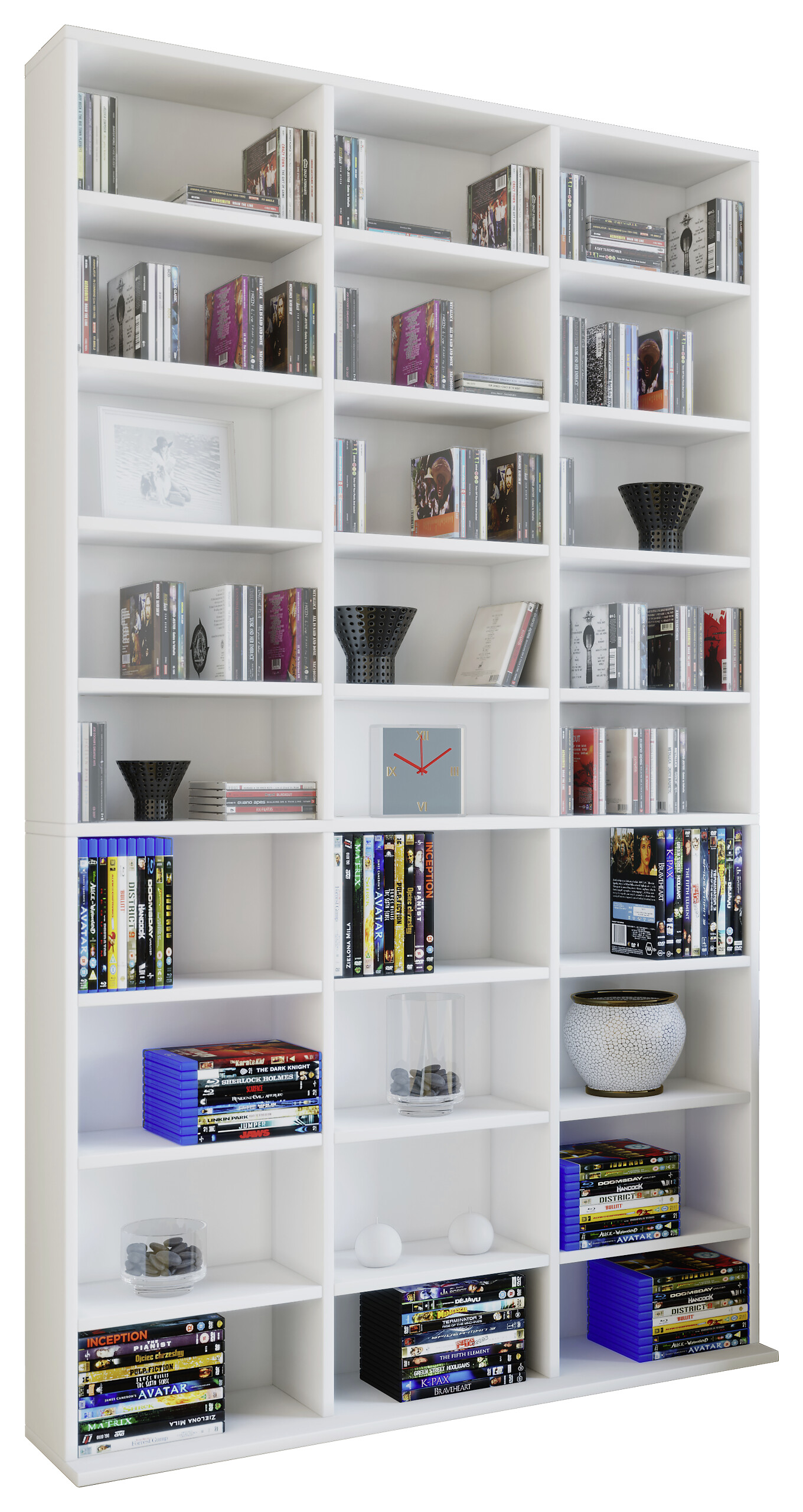 Regal Megosa Maxi weiß Holzwerkstoff B/H/T: ca. 102x183x23 cm