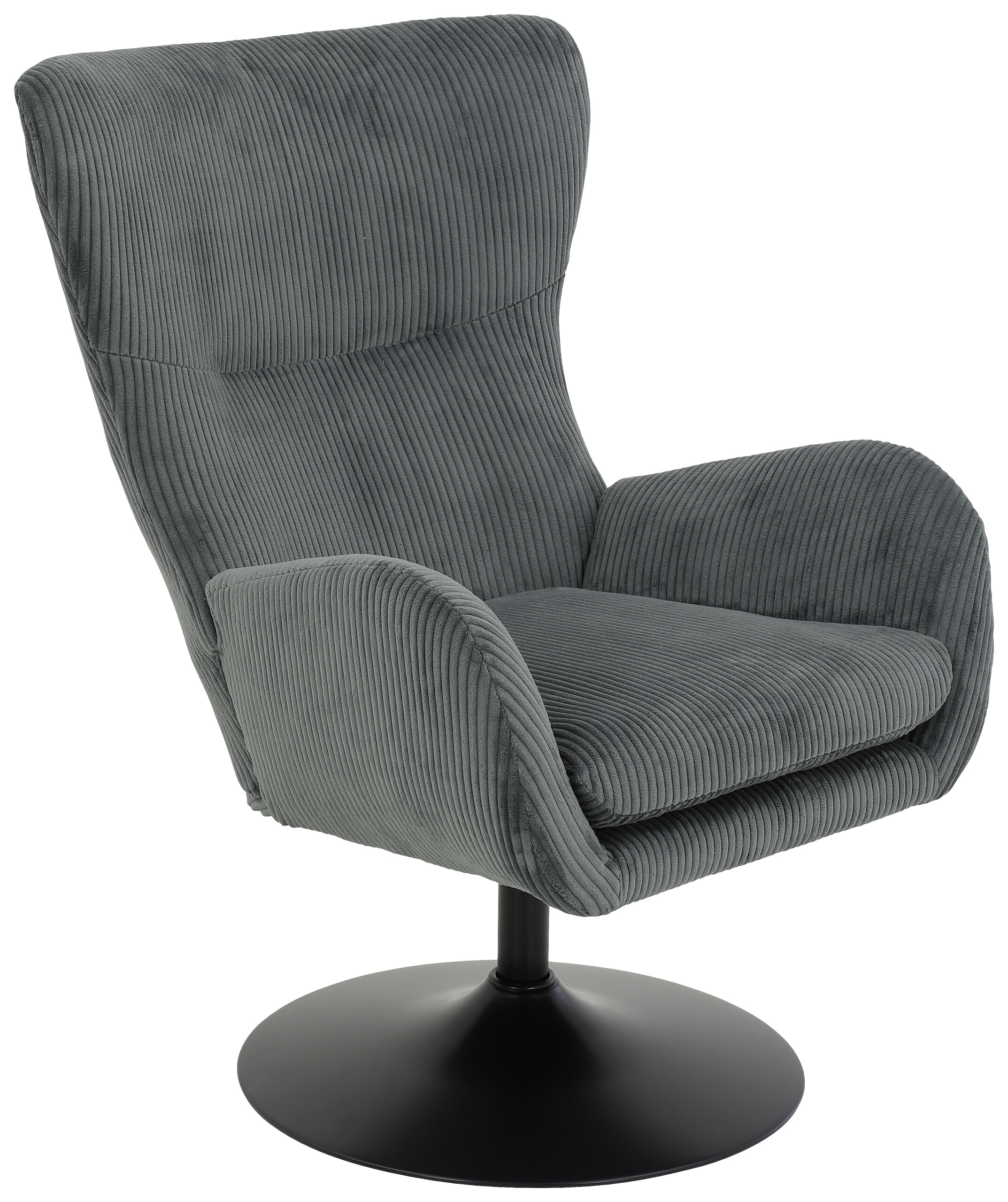 Sessel Samos dunkelgrau Microfaser B/H/T: ca. 72x96x81 cm