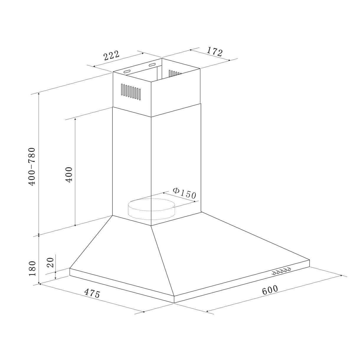Respekta Küchenblock Premium weiß matt B/H/T: ca. 220x211x60 cm