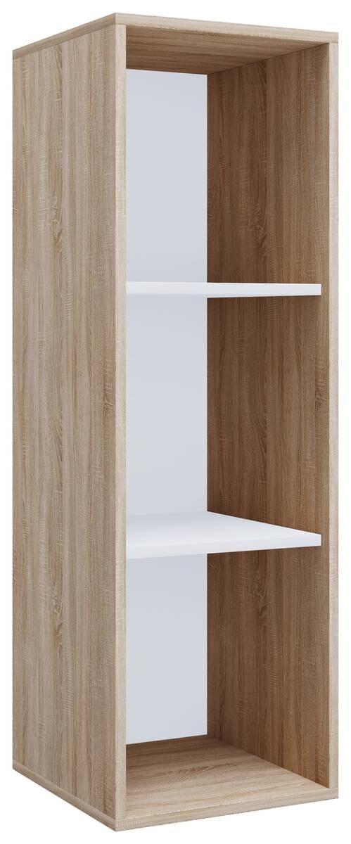 Regal Lona I Eiche Sonoma Nachbildung weiß B/H/T: ca. 35x110x37 cm