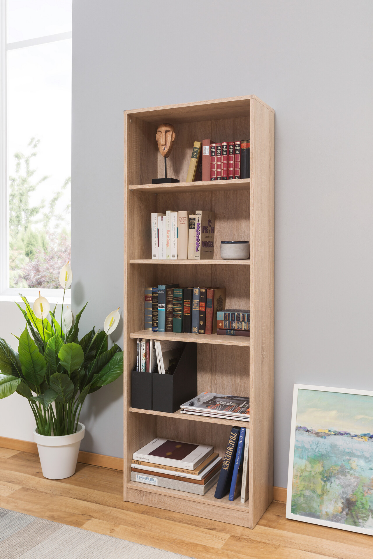 Regal Peggy 6 Eiche Sonoma Nachbildung B/H/T: ca. 58x168x28 cm