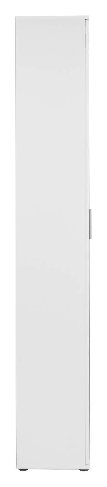 Hochschrank JAKOB weiß silber B/H/T: ca. 49x196x30 cm
