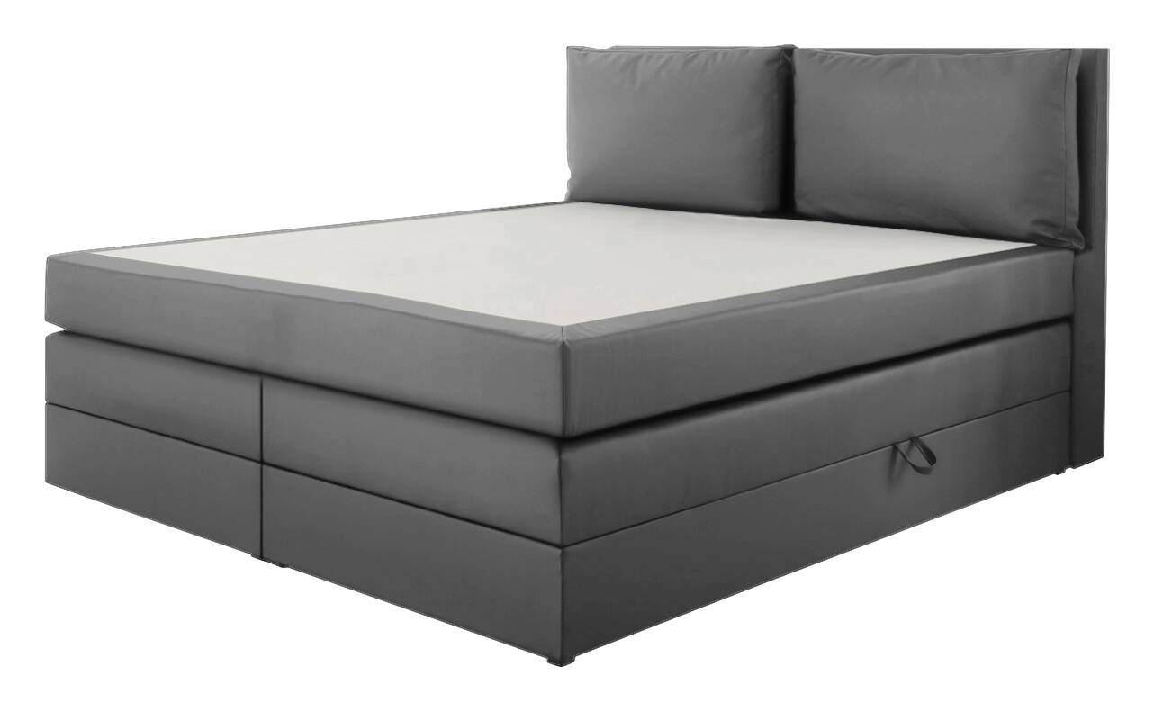 Boxspringbett Lissy graubraun Liegefläche B/L: ca. 180x200 cm