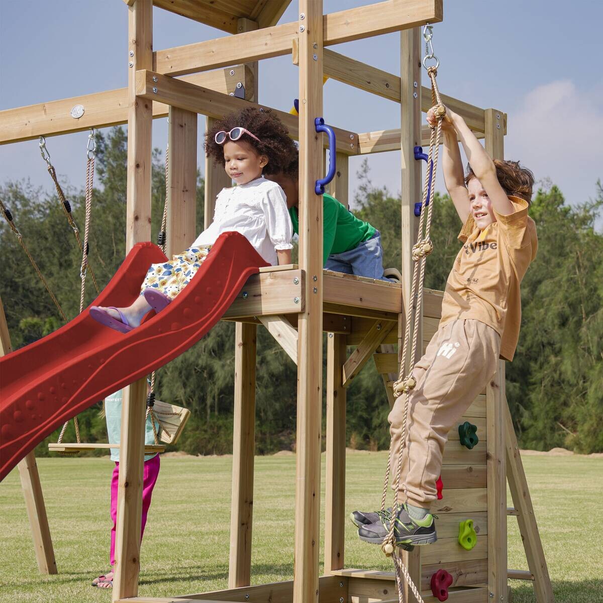 AXI Spielturm Moos braun B/H/L: ca. 342x267x375 cm