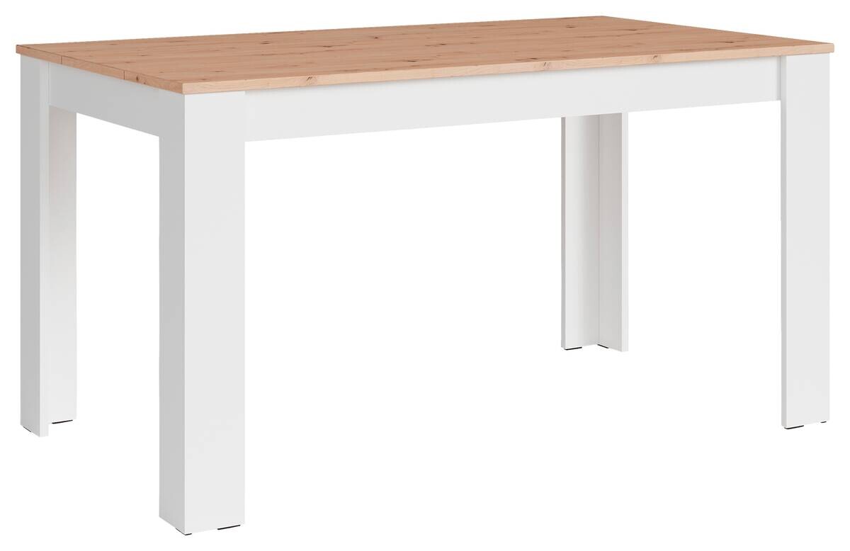 Tischgruppe KIRA weiß Eiche B/H/T: ca. 140x75x80 cm