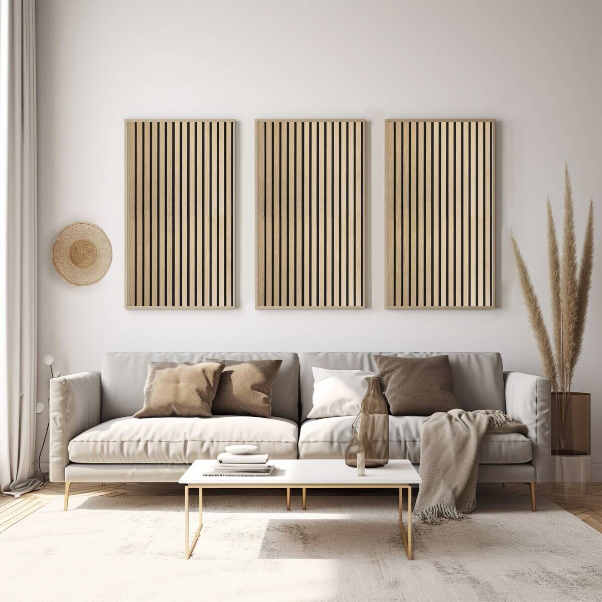 Akustikpaneel Eiche natur L/B/H: ca. 1,9x56,1x119 cm pro Stück