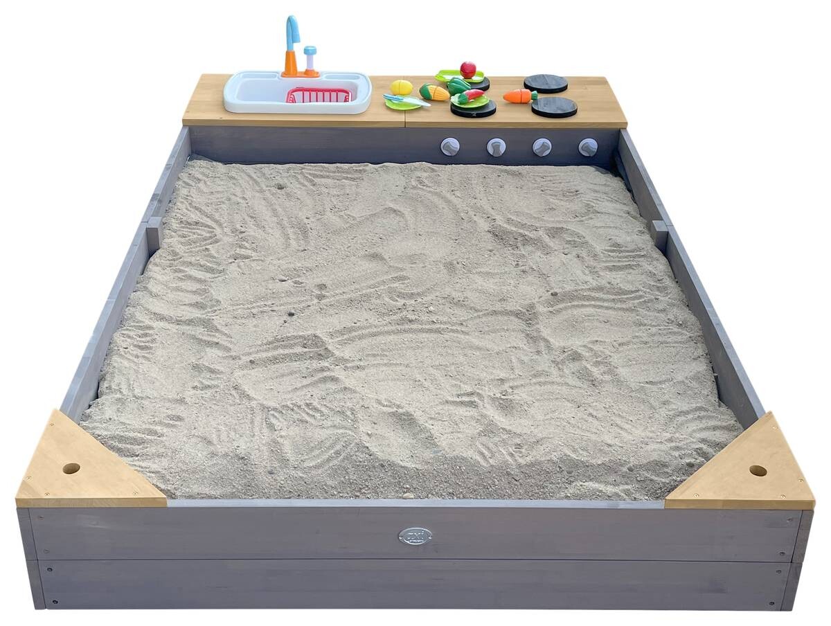 AXI Sandkasten Kelly grau B/H/L: ca. 115x22x180 cm