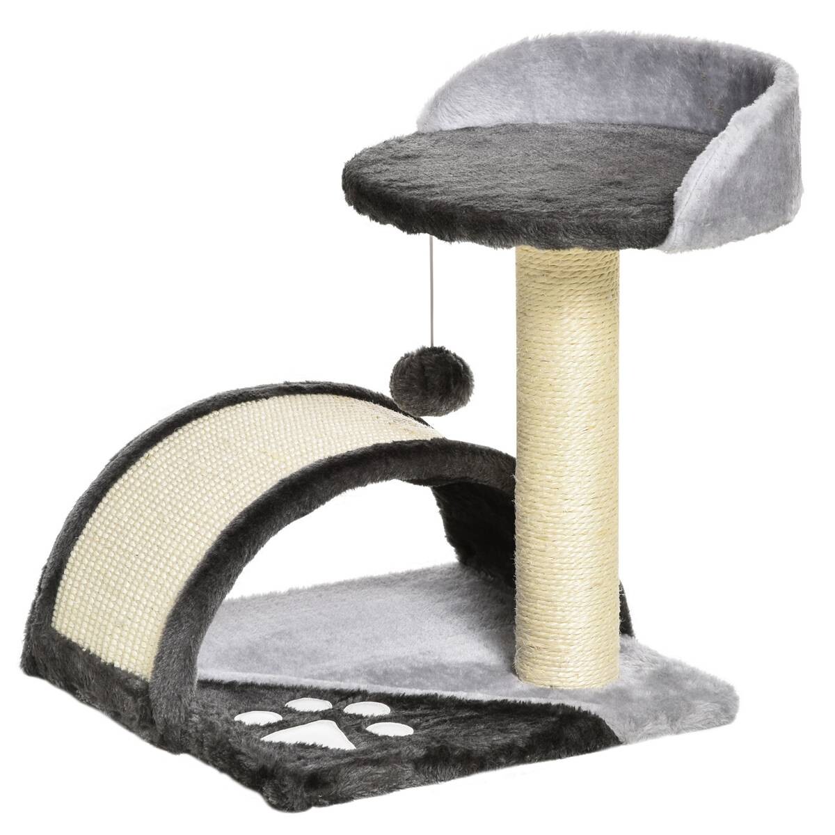 PawHut Katzenbaum grau Sisal B/H/L: ca. 36x44x36 cm