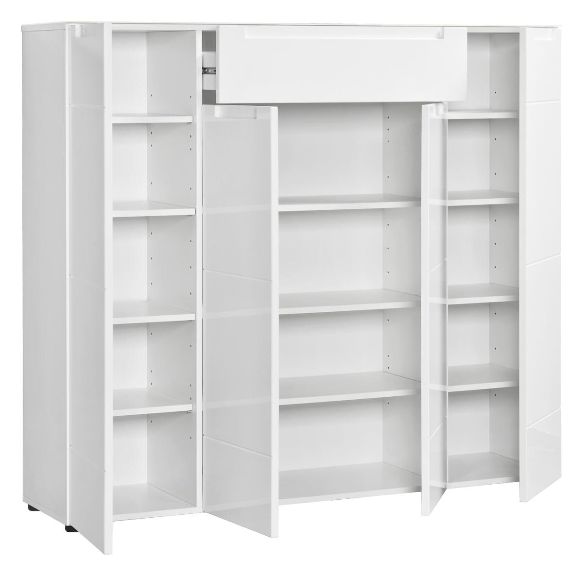 Kommode Mailand 24 weiß weiß Hochglanz B/H/T: ca. 135x120x34 cm