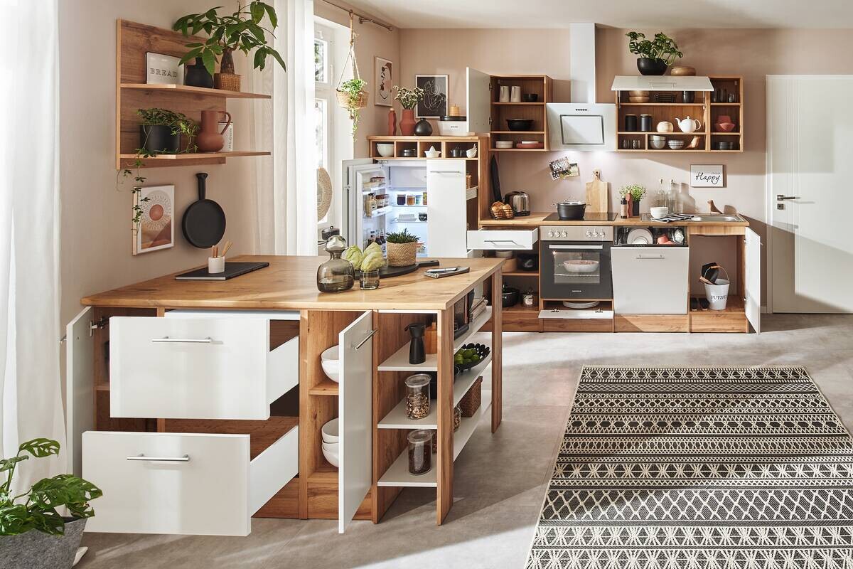 Respekta Winkelküche Hilde weiß matt B/H/T: ca. 310x205x60 cm