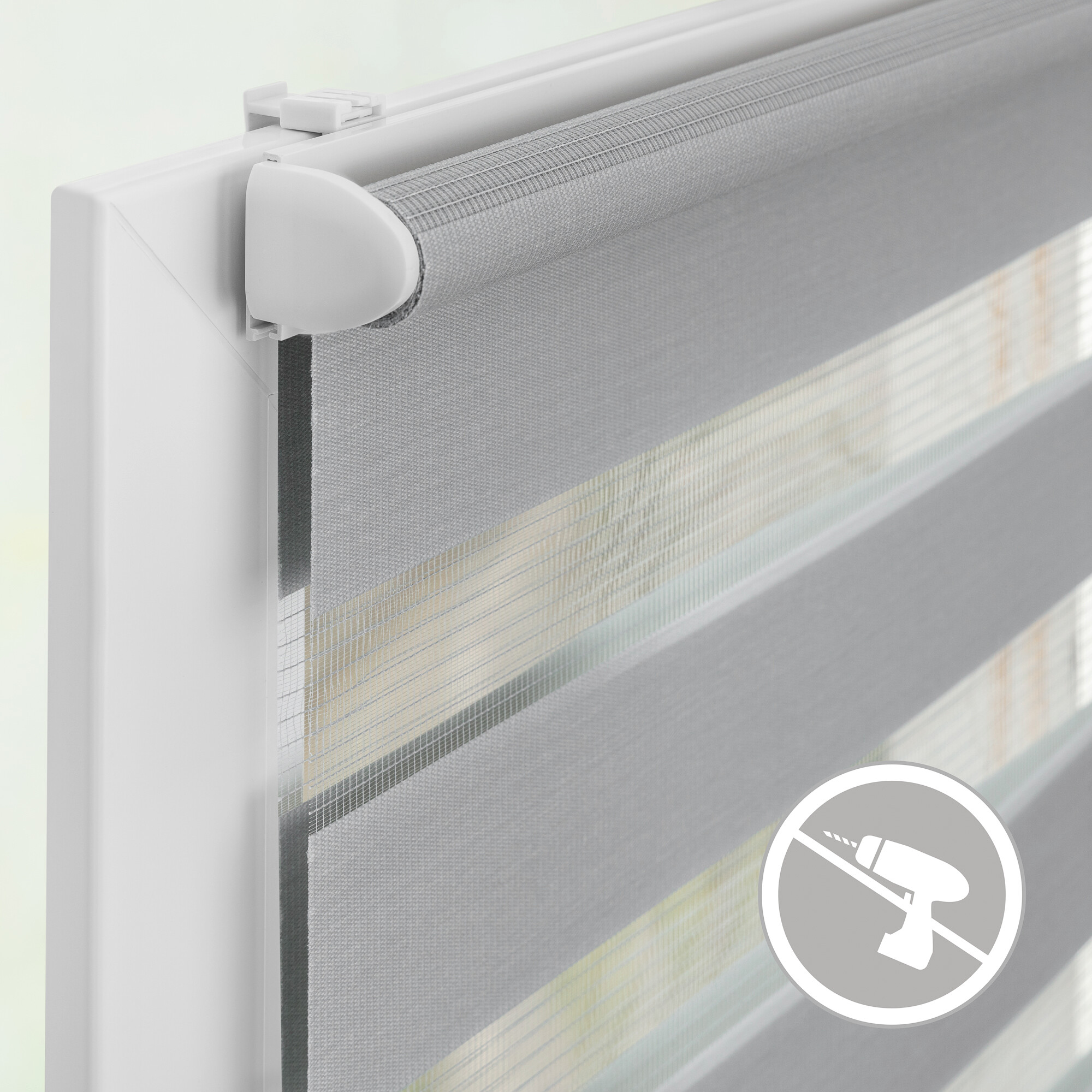 LICHTBLICK Doppelrollo Duo grau B/L: ca. 55x150 cm