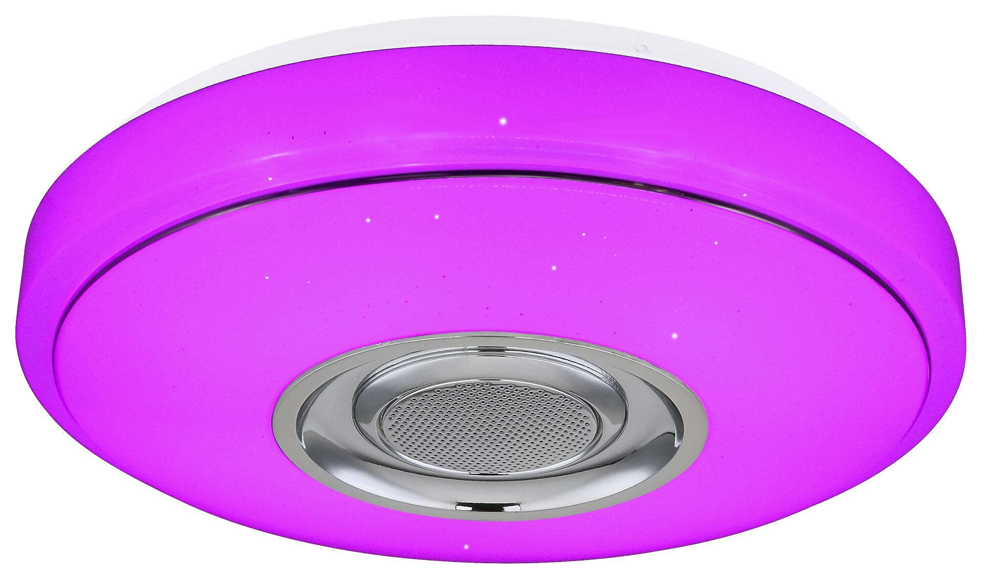 POCOline Deckenleuchte Sound weiß Chrom Kunststoff Metall H/D: ca. 8x34 cm