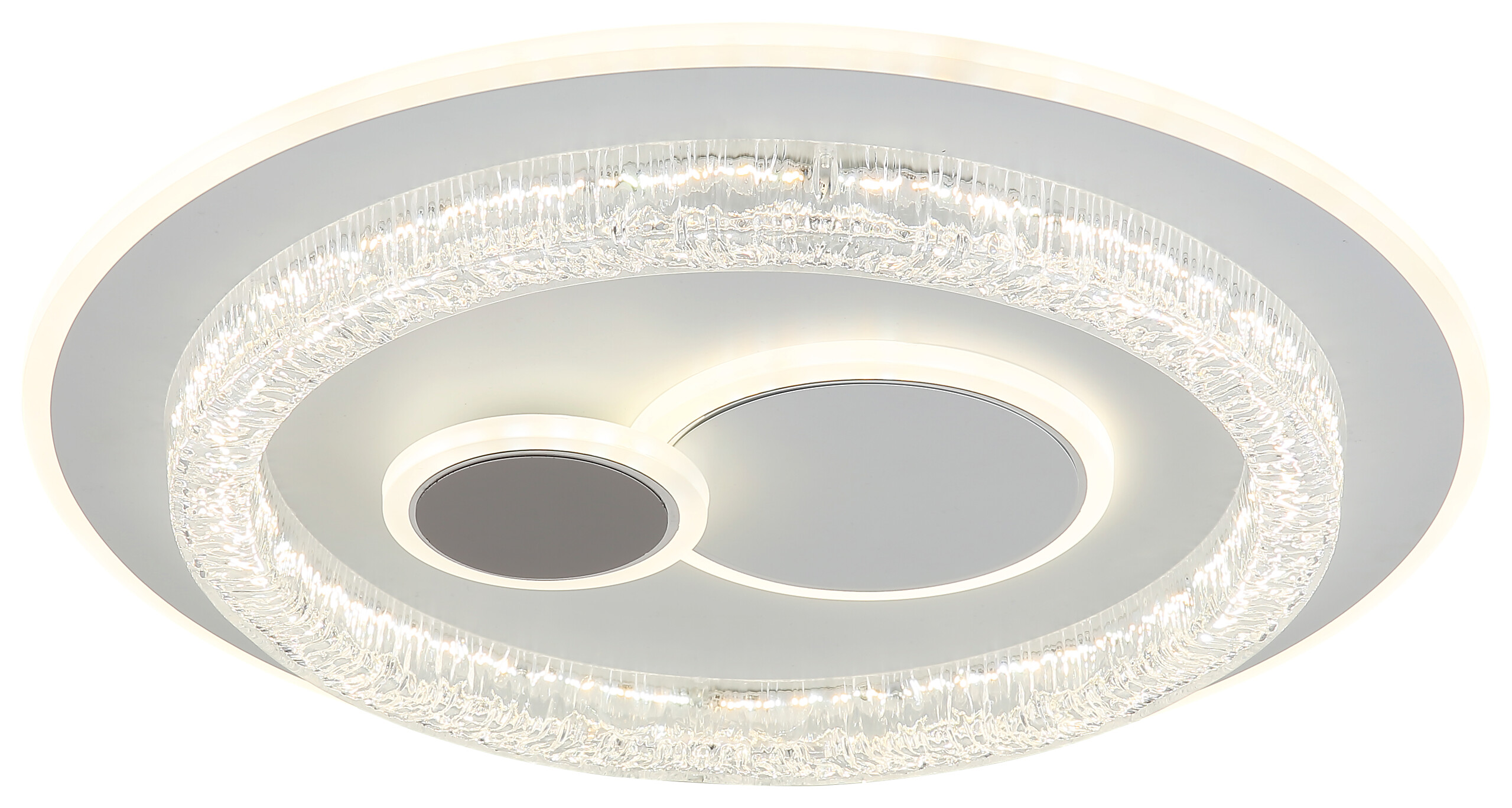 GLOBO LED-Deckenleuchte Opal weiß klar Acryl Metall H/D: ca. 6x49,5 cm 1 Brennstellen