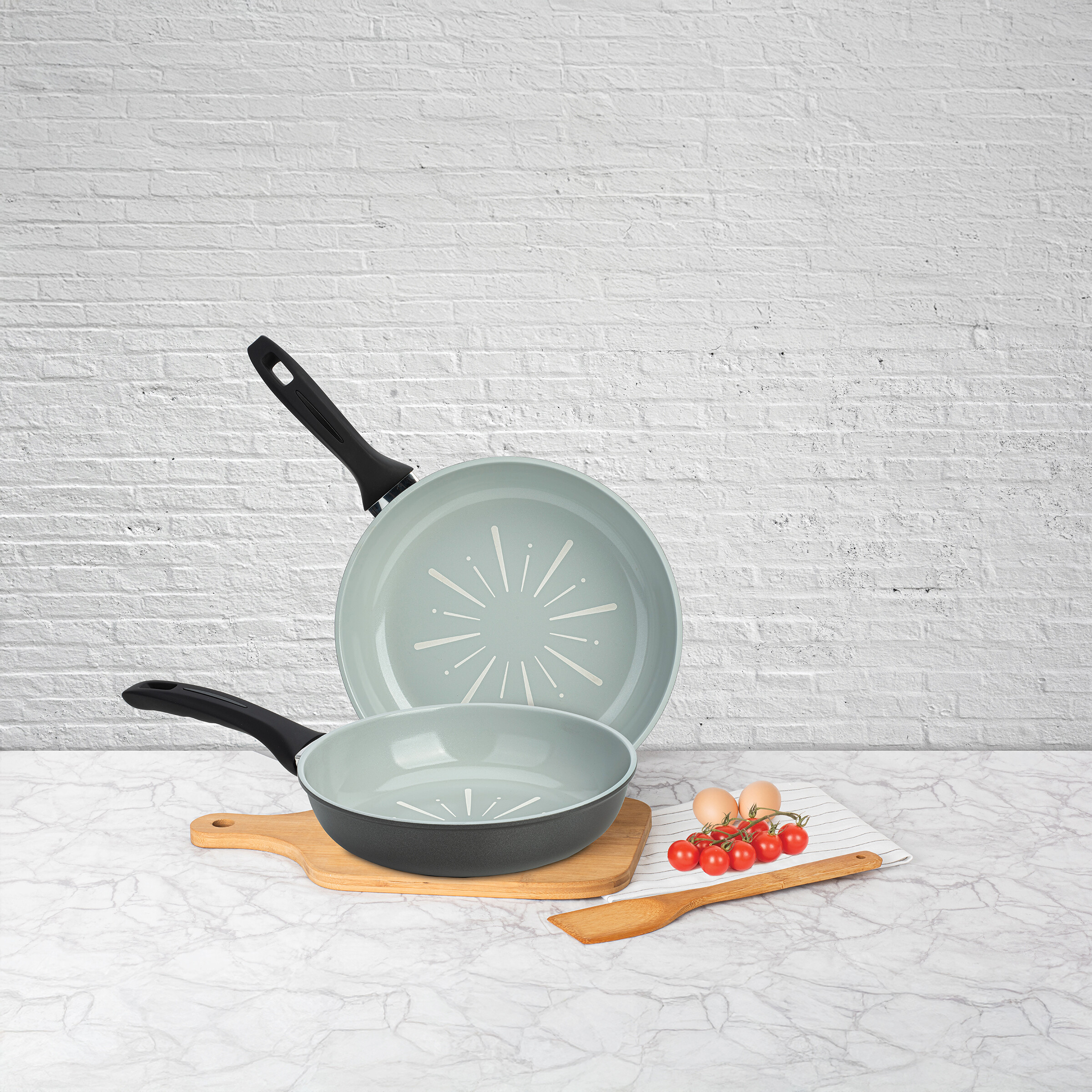 POCOline Pfannenset grau Aluminium 2 tlg. POCOline Pfannenset grau Aluminium 2 tlg.