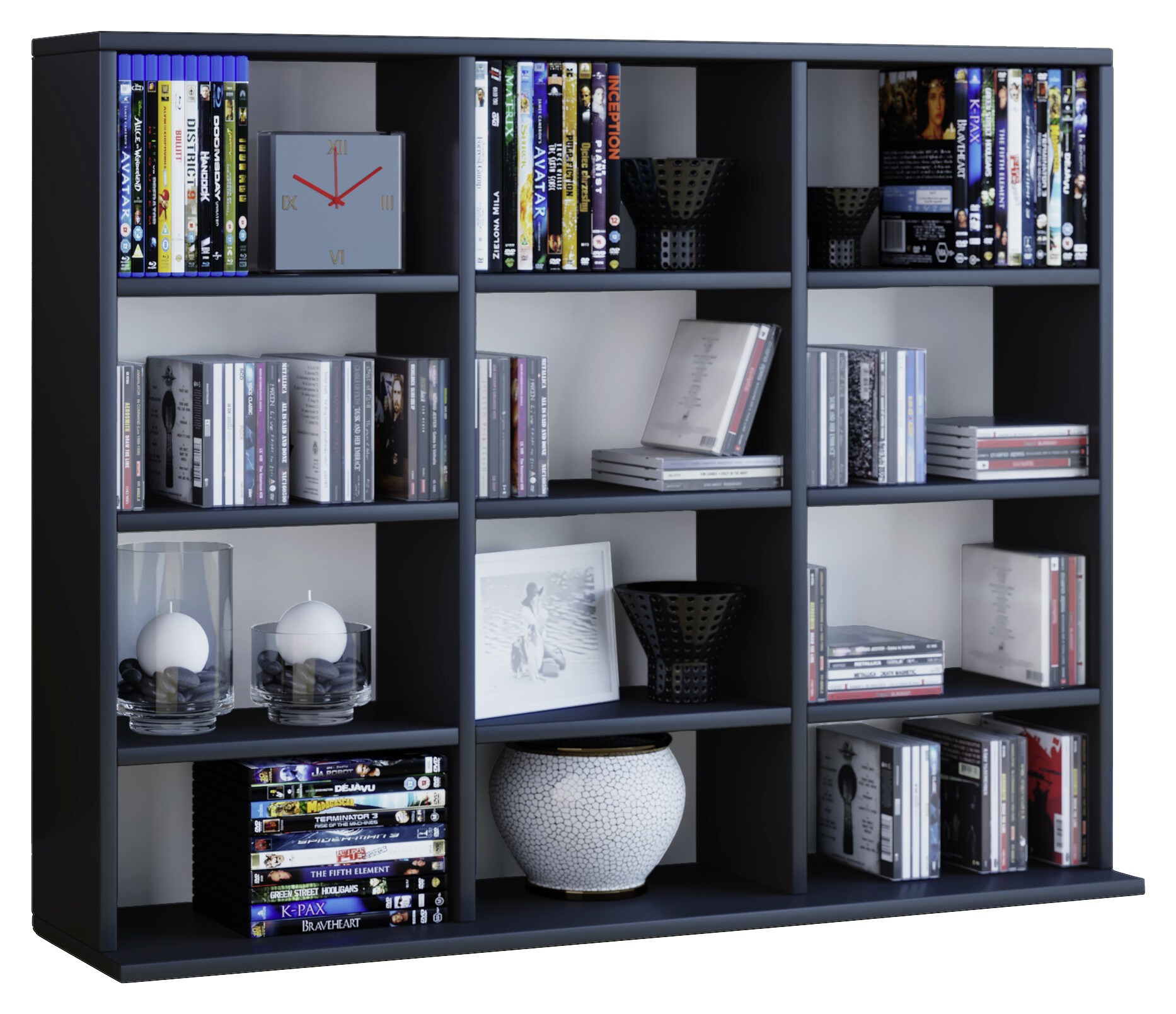 Regal Megosa Mini schwarz Holzwerkstoff B/H/T: ca. 102x83x23 cm Regal Megosa Mini schwarz Holzwerkstoff B/H/T: ca. 102x83x23 cm