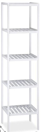 Bambusregal weiß Bambus B/H/T: ca. 36x145x36 cm Bambusregal weiß Bambus B/H/T: ca. 36x145x36 cm