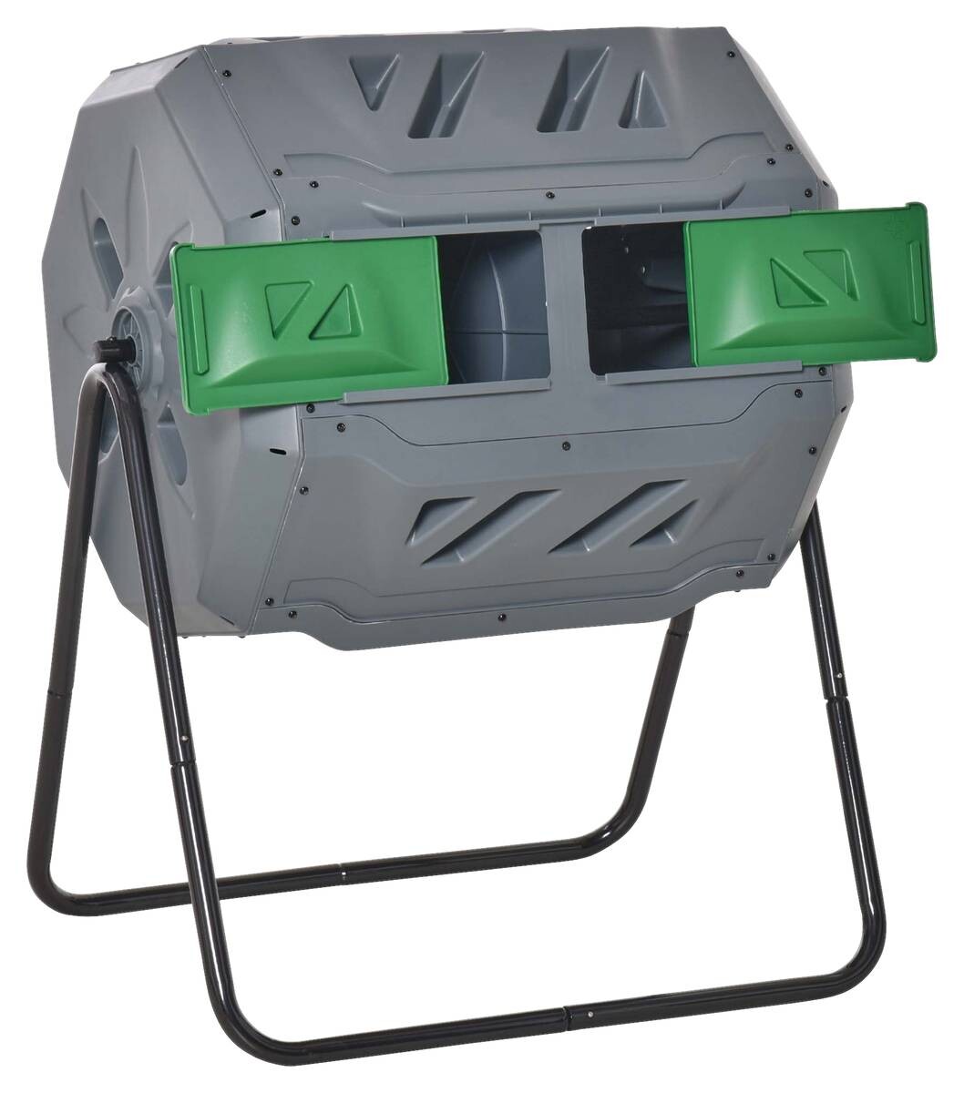 Outsunny Komposttrommel grau B/H/L: ca. 65x96x71 cm