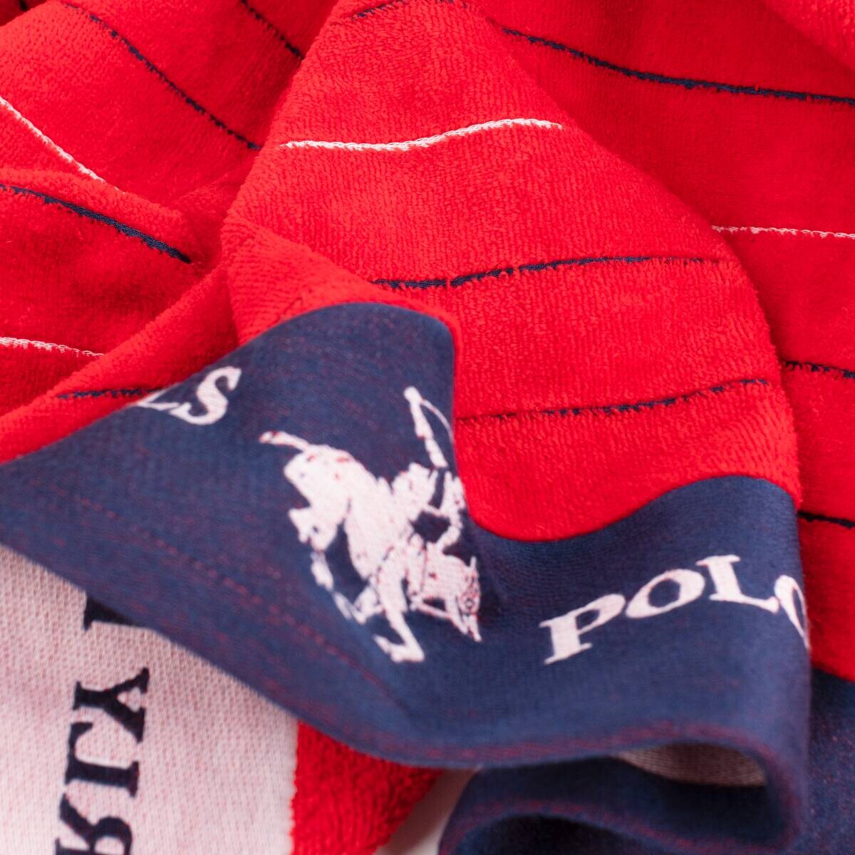 POLO CLUB Strandtuch POLO CLUB rot Baumwolle B/L: ca. 90x160 cm