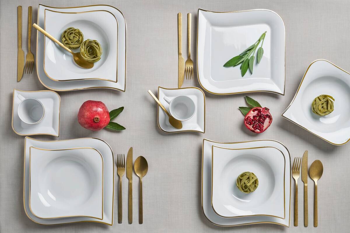 Wellco Kombiservice weiß Porzellan 30 tlg.