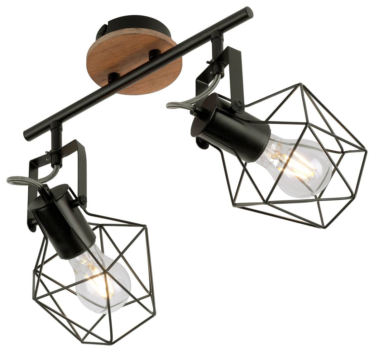 Just Light Spotbalken Jaro Eisen B/H/L: ca. 28x31x61 cm E27 2 Brennstellen