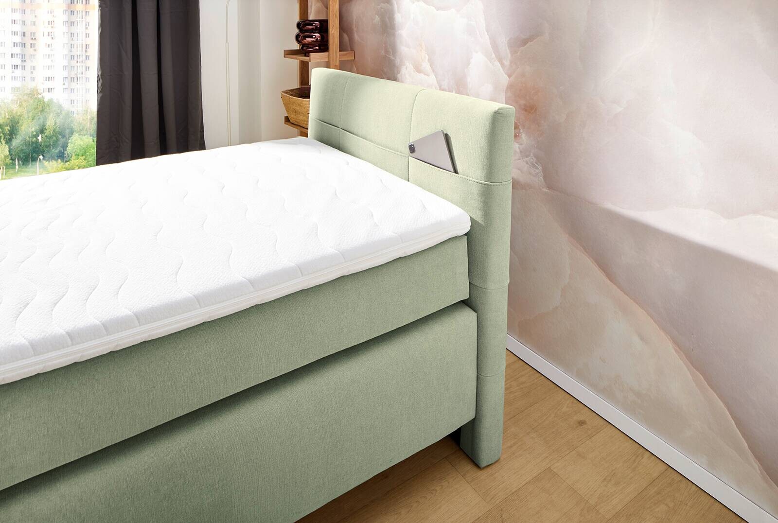 Boxspringbett Pistazie Liegefläche B/L: ca. 100x200 cm
