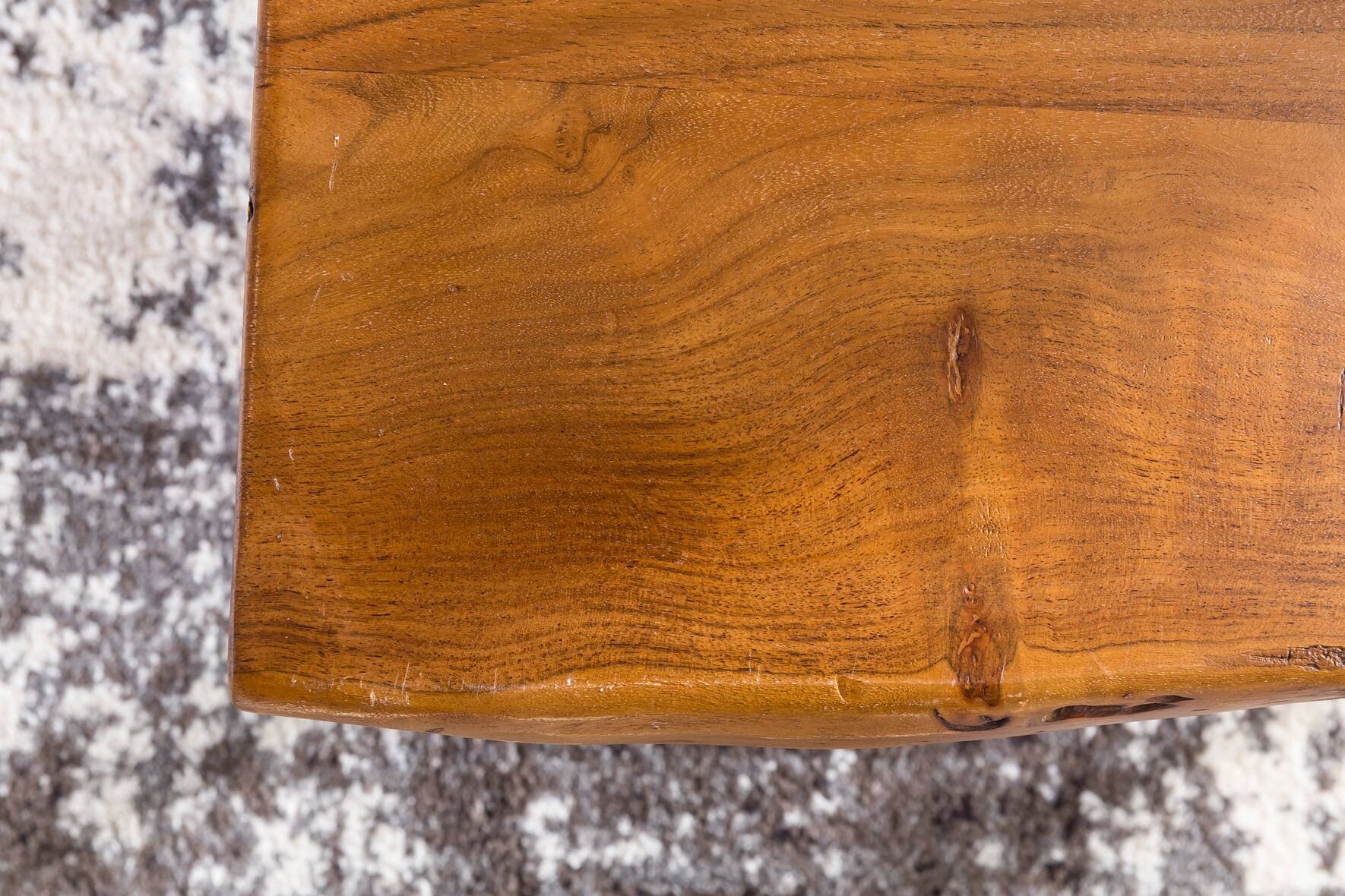 Wohnling Couchtisch natur schwarz Echtholz Metall B/H/T: ca. 56x38x51 cm