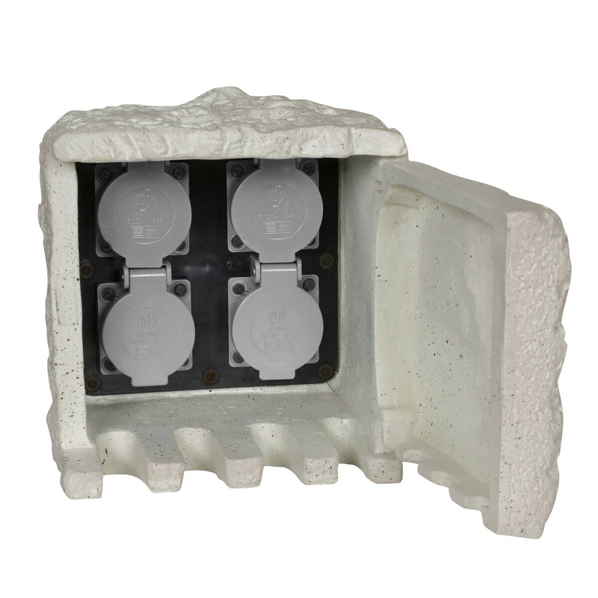 Außen-Steckdosenstein 5001016 granit B/H/T: ca. 21x18x21 cm